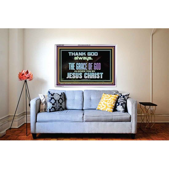 THANKING GOD ALWAYS OPENS GREATER DOOR  Scriptural Décor Acrylic Frame  GWABIDE10442  