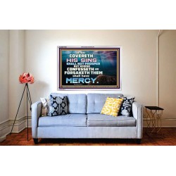 HE THAT COVERETH HIS SIN SHALL NOT PROSPER  Contemporary Christian Wall Art  GWABIDE10466  "24X16"