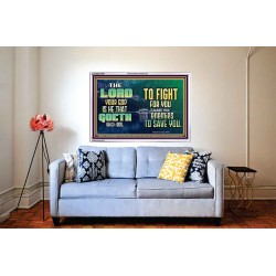 THE LORD IS WITH YOU TO SAVE YOU  Christian Wall Décor  GWABIDE10489  "24X16"