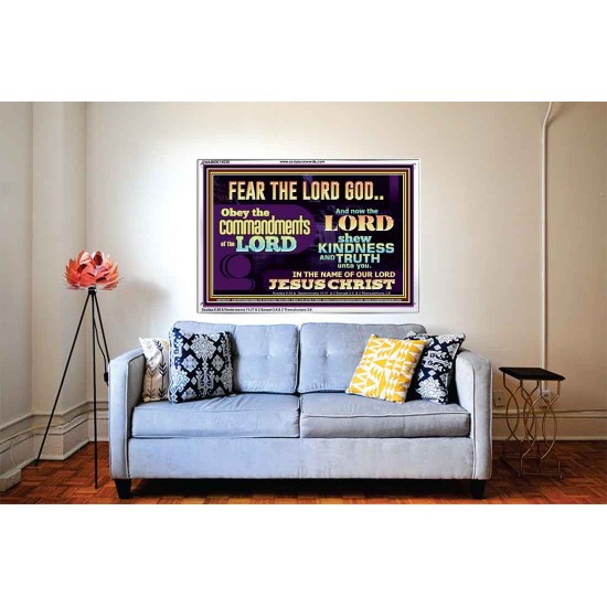 OBEY THE COMMANDMENT OF THE LORD  Contemporary Christian Wall Art Acrylic Frame  GWABIDE10539  