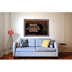 GOD LOVETH A CHEERFUL GIVER  Christian Paintings  GWABIDE10541  "24X16"