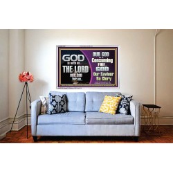 TO OUR SAVIOUR BE GLORY GOD IS WITH US   Encouraging Bible Verses Acrylic Frame  GWABIDE10551  