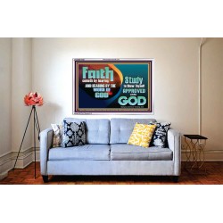 FAITH COMES BY HEARING THE WORD OF CHRIST  Christian Quote Acrylic Frame  GWABIDE10558  "24X16"