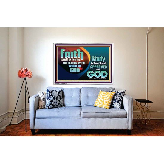 FAITH COMES BY HEARING THE WORD OF CHRIST  Christian Quote Acrylic Frame  GWABIDE10558  