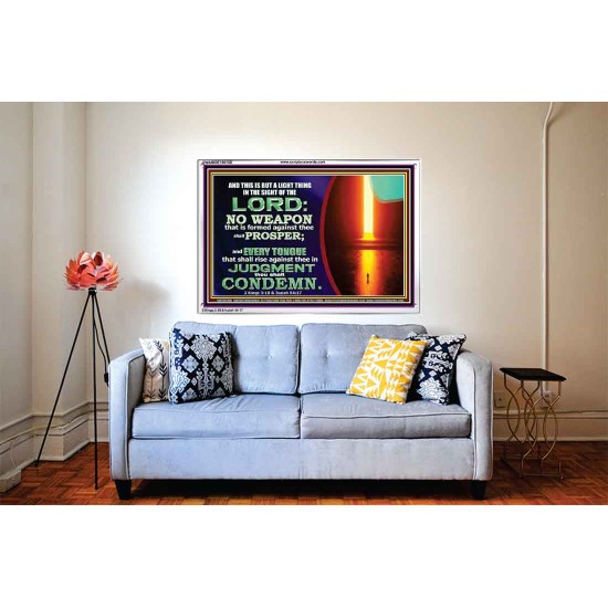 CONDEMN EVERY TONGUE THAT RISES AGAINST YOU IN JUDGEMENT  Custom Inspiration Scriptural Art Acrylic Frame  GWABIDE10616B  