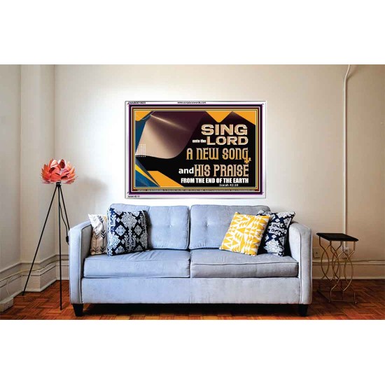 SING UNTO THE LORD A NEW SONG AND HIS PRAISE  Bible Verse for Home Acrylic Frame  GWABIDE10623  