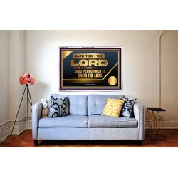 THE LORD HAVE SPOKEN IT AND PERFORMED IT  Inspirational Bible Verse Acrylic Frame  GWABIDE10629  "24X16"