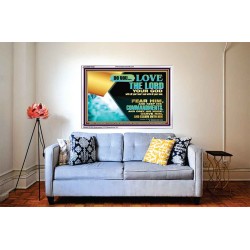 DO YOU LOVE THE LORD WITH ALL YOUR HEART AND SOUL. FEAR HIM  Bible Verse Wall Art  GWABIDE10632  "24X16"