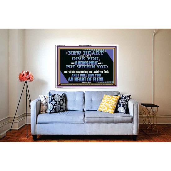 I WILL GIVE YOU A NEW HEART AND NEW SPIRIT  Bible Verse Wall Art  GWABIDE10633  