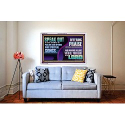MAKE MELODY TO THE LORD WITH ALL YOUR HEART  Ultimate Power Acrylic Frame  GWABIDE10704  "24X16"