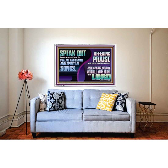 MAKE MELODY TO THE LORD WITH ALL YOUR HEART  Ultimate Power Acrylic Frame  GWABIDE10704  