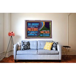 THE ANCIENT OF DAYS SHALL PRESERVE THY GOING OUT AND COMING  Scriptural Wall Art  GWABIDE10730  "24X16"