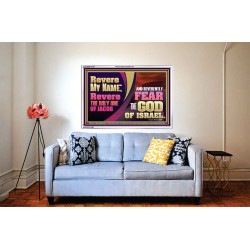 REVERE MY NAME AND REVERENTLY FEAR THE GOD OF ISRAEL  Scriptures Décor Wall Art  GWABIDE10734  "24X16"