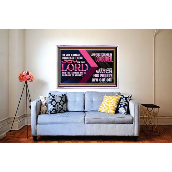 THE MEEK ALSO SHALL INCREASE THEIR JOY IN THE LORD  Scriptural Décor Acrylic Frame  GWABIDE10735  