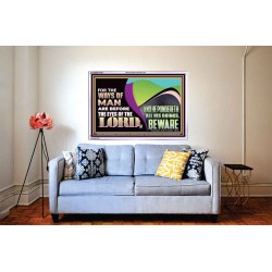 THE WAYS OF MAN ARE BEFORE THE EYES OF THE LORD  Contemporary Christian Wall Art Acrylic Frame  GWABIDE10765  "24X16"