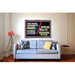 KNOWLEDGE IS PLEASANT UNTO THY SOUL UNDERSTANDING SHALL KEEP THEE  Bible Verse Acrylic Frame  GWABIDE10772  "24X16"