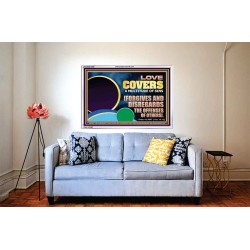 FORGIVES AND DISREGARDS THE OFFENSES OF OTHERS  Religious Wall Art Acrylic Frame  GWABIDE12067  "24X16"