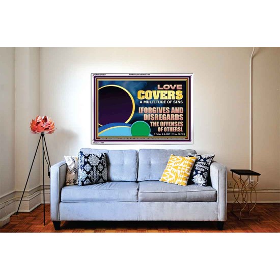 FORGIVES AND DISREGARDS THE OFFENSES OF OTHERS  Religious Wall Art Acrylic Frame  GWABIDE12067  