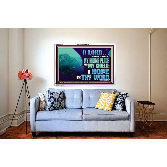 THOU ART MY HIDING PLACE AND SHIELD  Large Custom Acrylic Frame   GWABIDE12159  