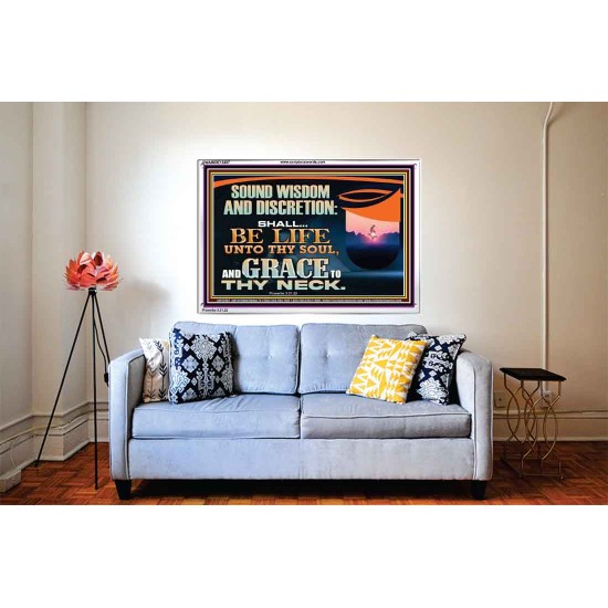 SOUND WISDOM AND DISCRETION SHALL BE LIFE UNTO THY SOUL  Children Room Wall Acrylic Frame  GWABIDE12407  