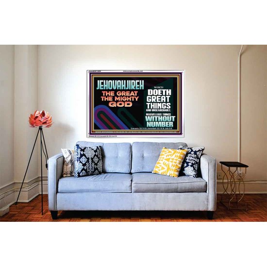 JEHOVAH JIREH GREAT AND MIGHTY GOD  Scriptures Décor Wall Art  GWABIDE12696  