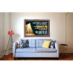 HE THAT FOLLOWETH ME SHALL NOT WALK IN DARKNESS  Modern Christian Wall Décor  GWABIDE12956  "24X16"