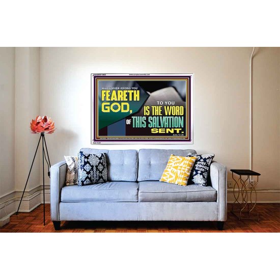 TO YOU IS THE WORD OF THIS SALVATION SENT  Sanctuary Wall Acrylic Frame  GWABIDE13065  