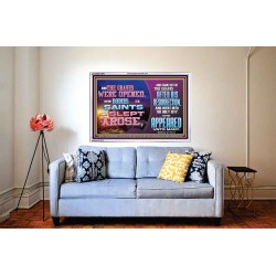 AND THE GRAVES WERE OPENED AND MANY BODIES OF THE SAINTS WHICH SLEPT AROSE  Bible Verses Wall Art Acrylic Frame  GWABIDE13094  