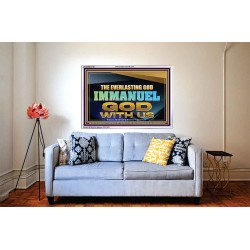 EVERLASTING GOD IMMANUEL..GOD WITH US  Contemporary Christian Wall Art Acrylic Frame  GWABIDE13105  "24X16"