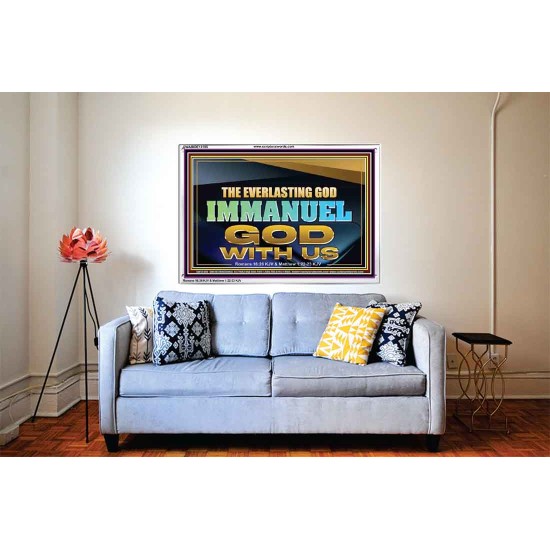 EVERLASTING GOD IMMANUEL..GOD WITH US  Contemporary Christian Wall Art Acrylic Frame  GWABIDE13105  