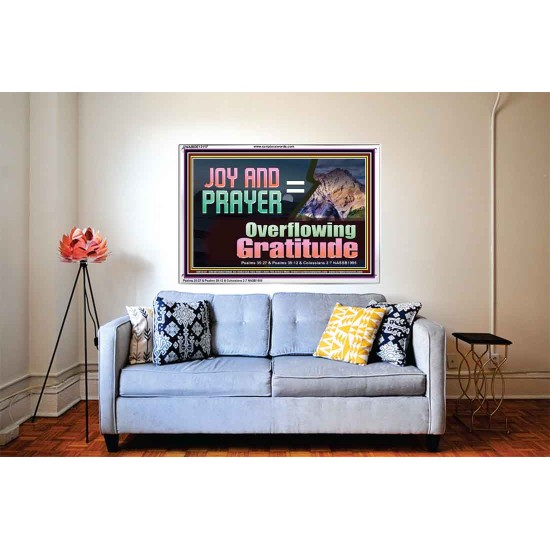 JOY AND PRAYER BRINGS OVERFLOWING GRATITUDE  Bible Verse Wall Art  GWABIDE13117  