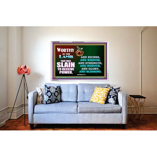 THE LAMB OF GOD THAT WAS SLAIN OUR LORD JESUS CHRIST  Children Room Acrylic Frame  GWABIDE9554b  