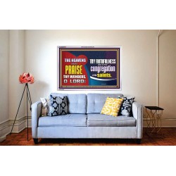 HEAVENS SHALL PRAISE THY WONDERS O LORD  Scriptural Wall Art  GWABIDE9976  "24X16"