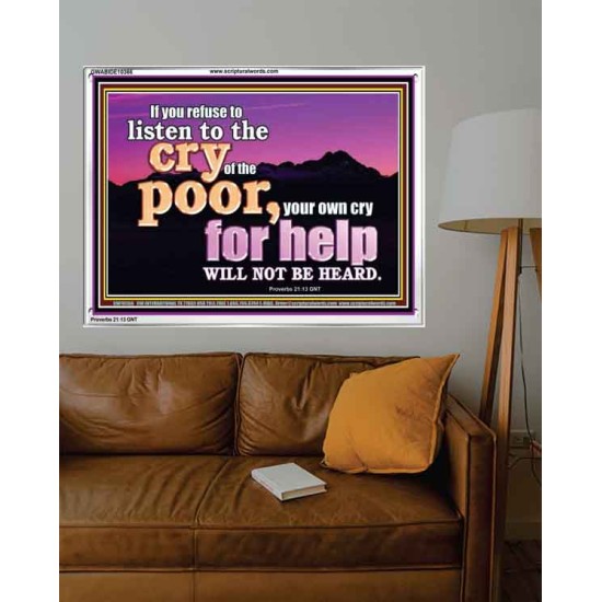BE COMPASSIONATE LISTEN TO THE CRY OF THE POOR   Righteous Living Christian Acrylic Frame  GWABIDE10366  