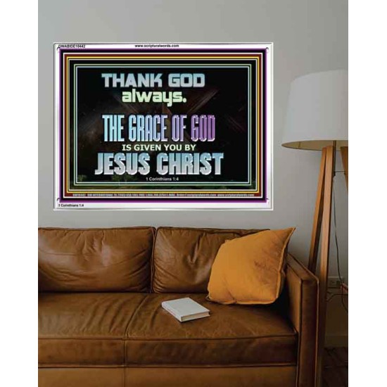 THANKING GOD ALWAYS OPENS GREATER DOOR  Scriptural Décor Acrylic Frame  GWABIDE10442  