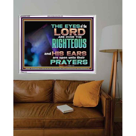 THE EYES OF THE LORD ARE OVER THE RIGHTEOUS  Religious Wall Art   GWABIDE10486  