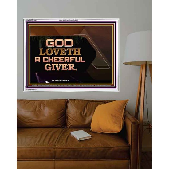 GOD LOVETH A CHEERFUL GIVER  Christian Paintings  GWABIDE10541  