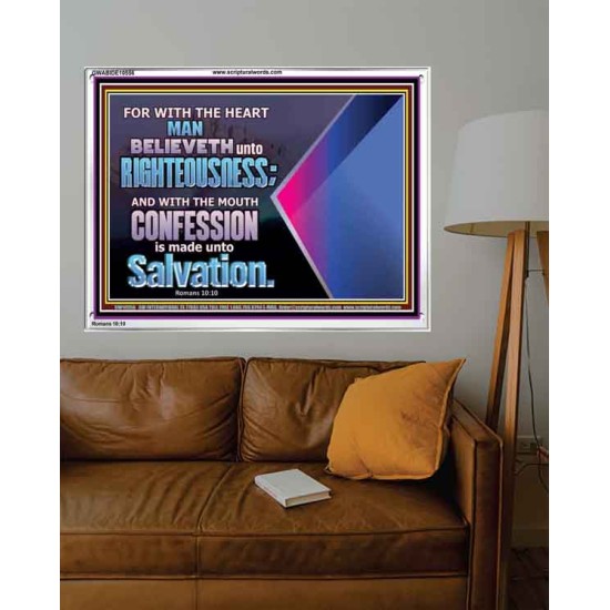TRUSTING WITH THE HEART LEADS TO RIGHTEOUSNESS  Christian Quotes Acrylic Frame  GWABIDE10556  