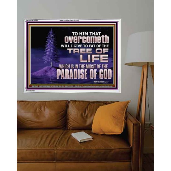 HE THAT OVERCOMETH  Bible Verse Acrylic Frame  GWABIDE10583  