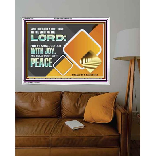 GO OUT WITH JOY AND BE LED FORTH WITH PEACE  Custom Inspiration Bible Verse Acrylic Frame  GWABIDE10617  