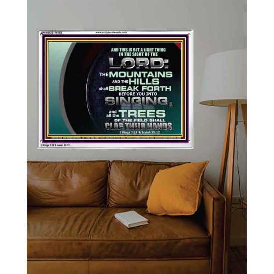 GO OUT WITH CELEBRATION AND BACK IN PEACE  Unique Bible Verse Acrylic Frame  GWABIDE10618B  