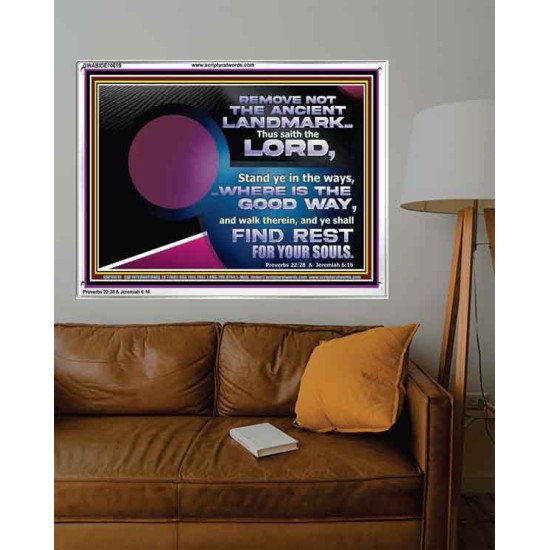 REMOVE NOT THE ANCIENT LANDMARK  Unique Bible Verse Acrylic Frame  GWABIDE10619  