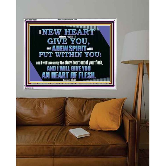 I WILL GIVE YOU A NEW HEART AND NEW SPIRIT  Bible Verse Wall Art  GWABIDE10633  