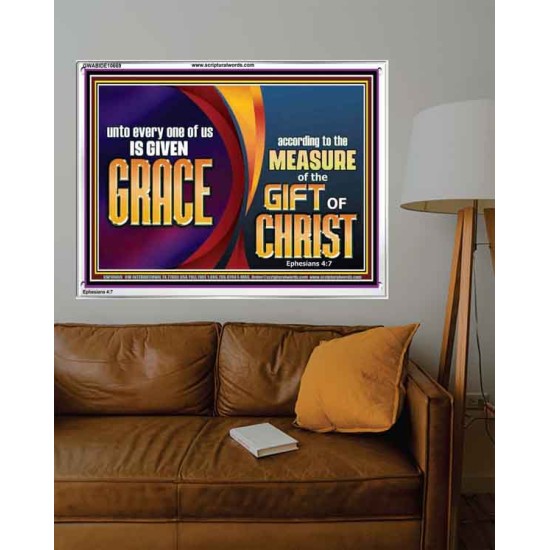 A GIVEN GRACE ACCORDING TO THE MEASURE OF THE GIFT OF CHRIST  Children Room Wall Acrylic Frame  GWABIDE10669  