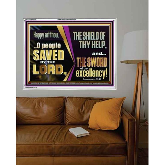 O PEOPLE SAVED BY THE LORD  Children Room Wall Acrylic Frame  GWABIDE10699  