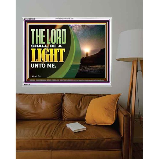 THE LORD SHALL BE A LIGHT UNTO ME  Custom Wall Art  GWABIDE12123  