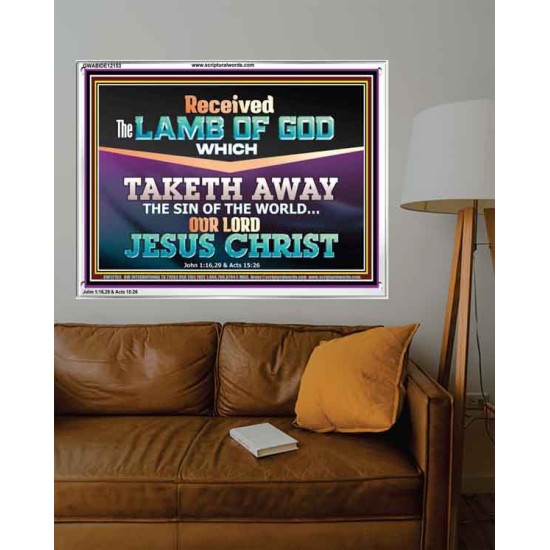 RECEIVED THE LAMB OF GOD OUR LORD JESUS CHRIST  Art & Décor Acrylic Frame  GWABIDE12153  