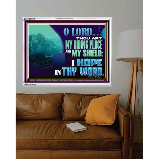 THOU ART MY HIDING PLACE AND SHIELD  Large Custom Acrylic Frame   GWABIDE12159  