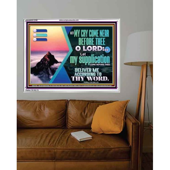 LET MY CRY COME NEAR BEFORE THEE O LORD  Inspirational Bible Verse Acrylic Frame  GWABIDE12165  