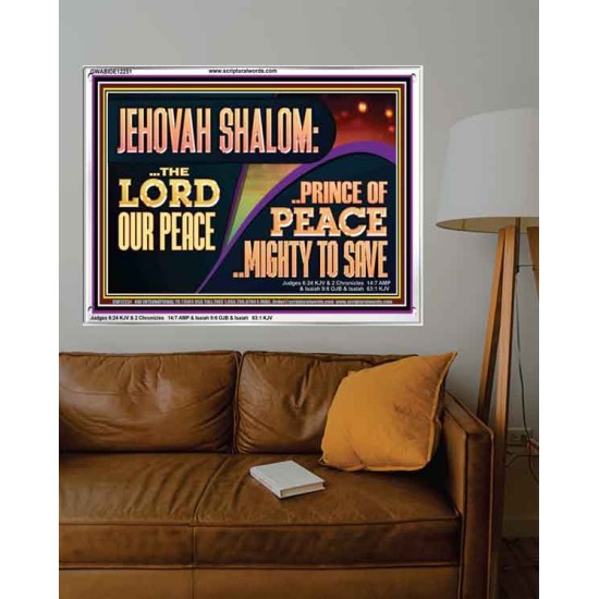 JEHOVAH SHALOM THE LORD OUR PEACE PRINCE OF PEACE  Righteous Living Christian Acrylic Frame  GWABIDE12251  